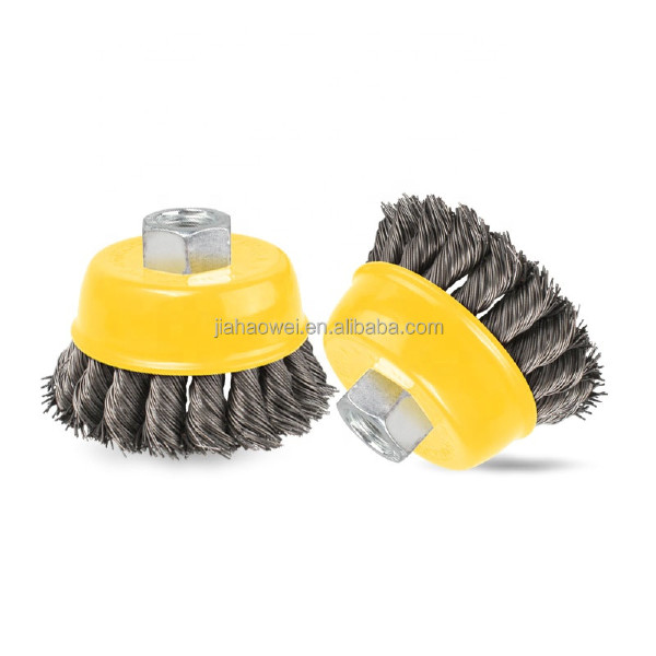 High Quality Crimped Steel Wire Polishing Circular Cleaning Brass Brushes