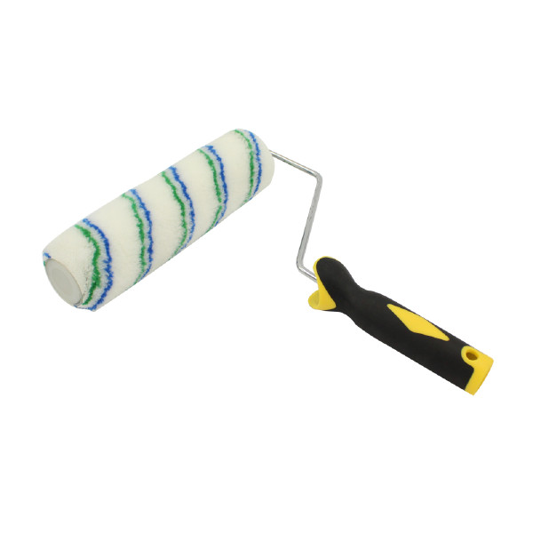 High quality screw style white polyester roller refill plastic handle paint roller brush for kit